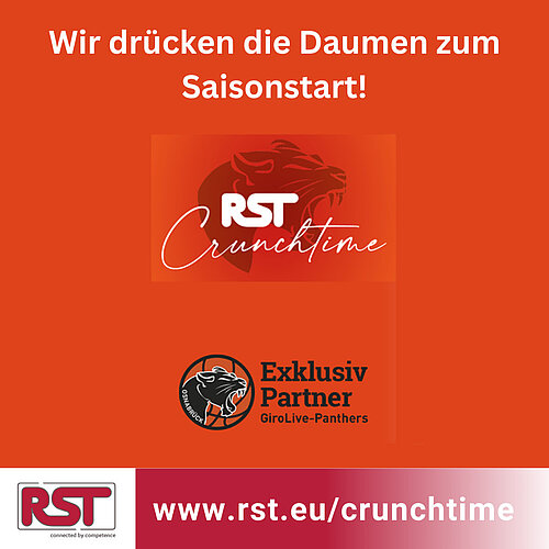 Wir drücken die Daumen zum Saisonstart!🏀📣

#rst/crunchtime #GiroLive-Panthers #Ligastart

RST - connected by competence