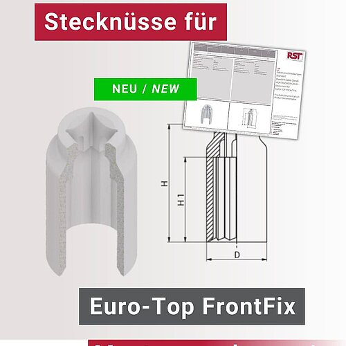 Jetzt neu bei RST:
🆕🔌⚙️🆕

#Stecknüsse in den passenden Größen als #Montagewerkzeug für unsere Euro-Top #FrontFix...