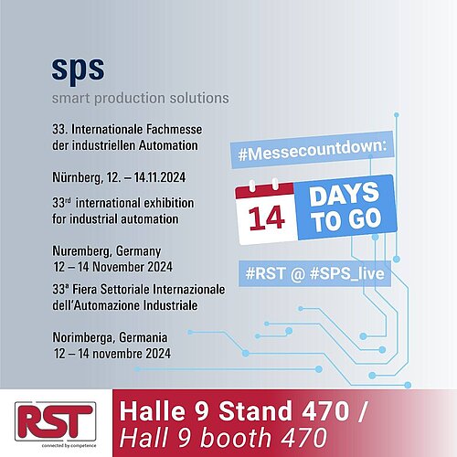 Treffen Sie uns auf der @spsmesse - Smart Production Solutions vom 12. bis 14. November 2024 in Nürnberg in Halle 9 an...