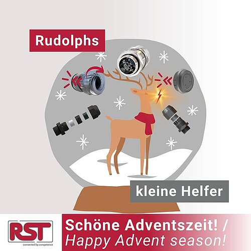 Rudolphs kleine Helfer: Auch in der Adventszeit sind unsere Lösungen für Kabeleinführungen und -befestigungen überall...